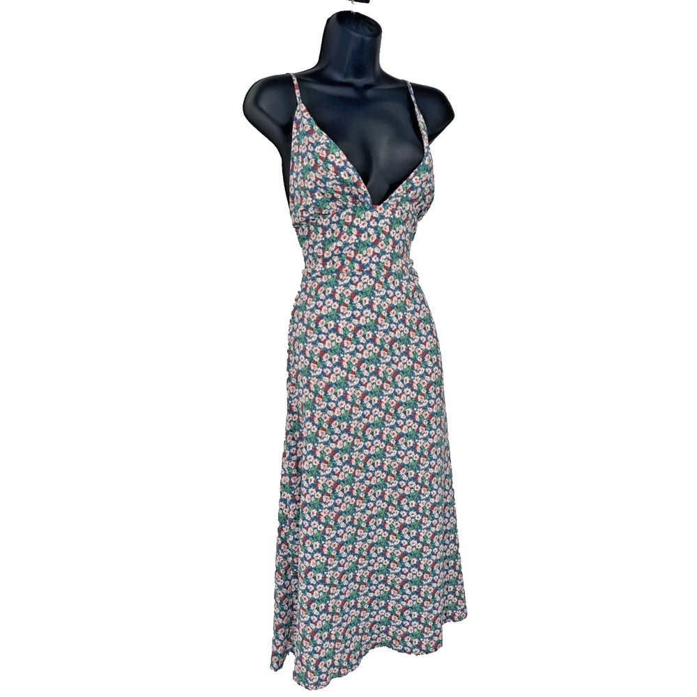 Know One Cares Floral Smocked Open Back Maxi Dress Cottagecore festival coquette